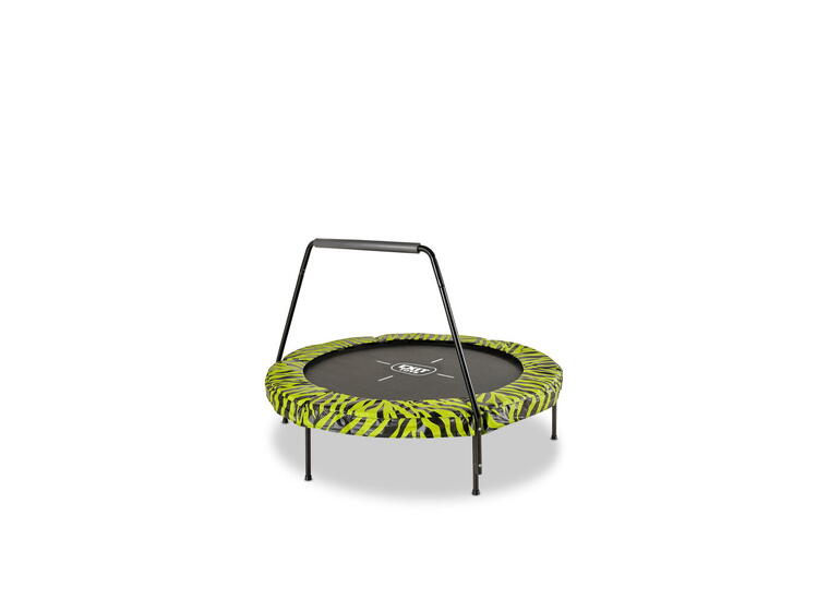 EXIT Tiggy junior trampoline med stang 140 cm | Svart / Grønn 
