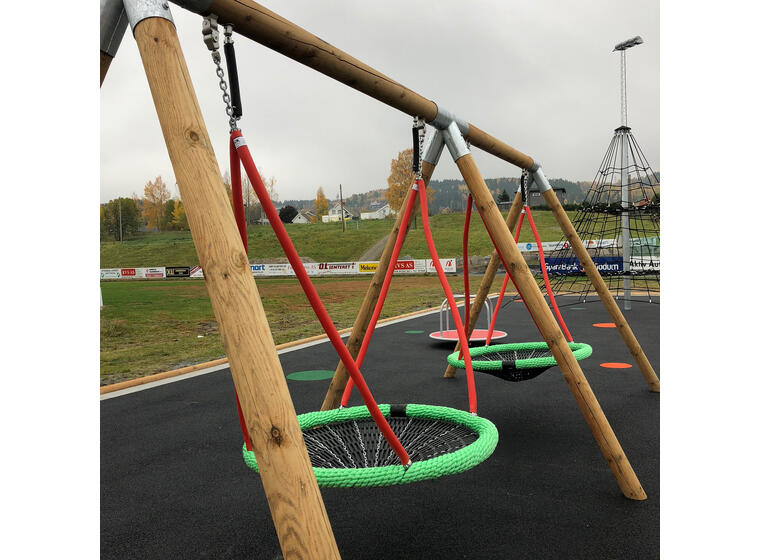 Huskestativ i rundstokk til 2 birdnest 