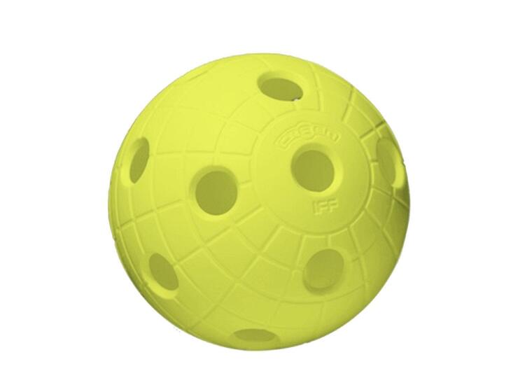 Innebandyball Crater Neongul med ruglet overflate 