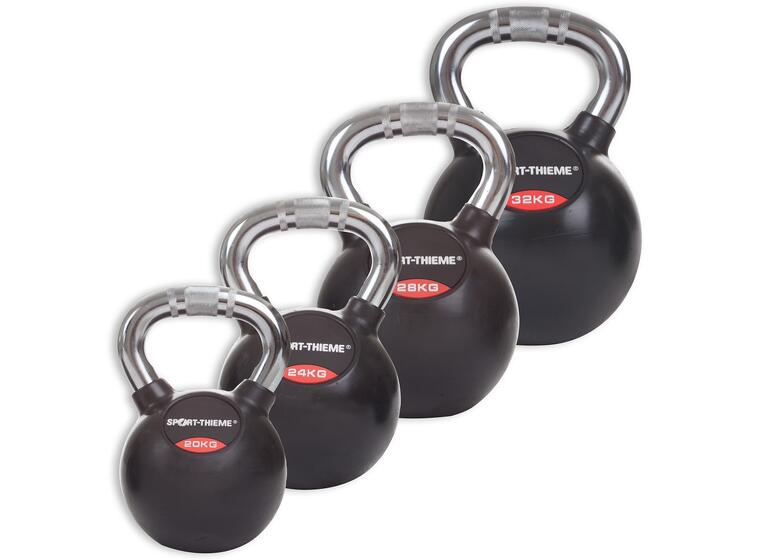 Kettlebells Gummiert Riflet Grep 4 stk | 20 til 32 kg 