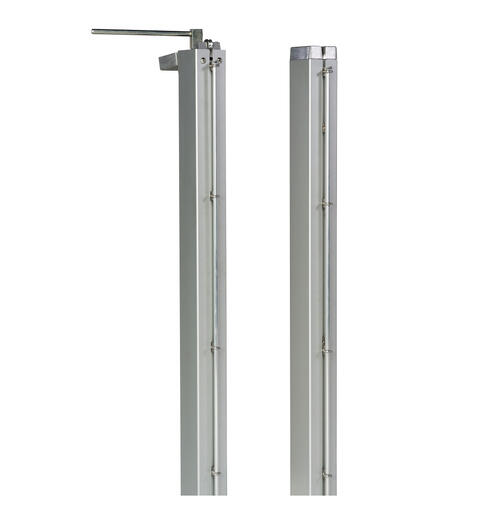 Tennisstolper aluminium 80x80mm profil Inkludert hylser