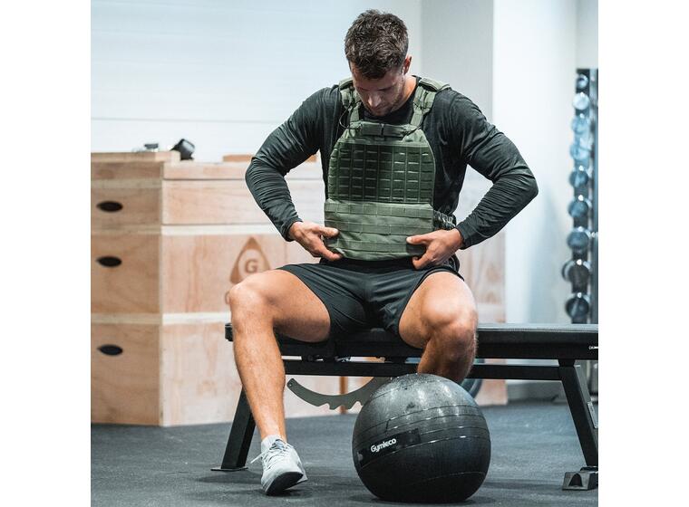 Vektvest Gymleco 9 kg | Grønn Tactical Weight Vest