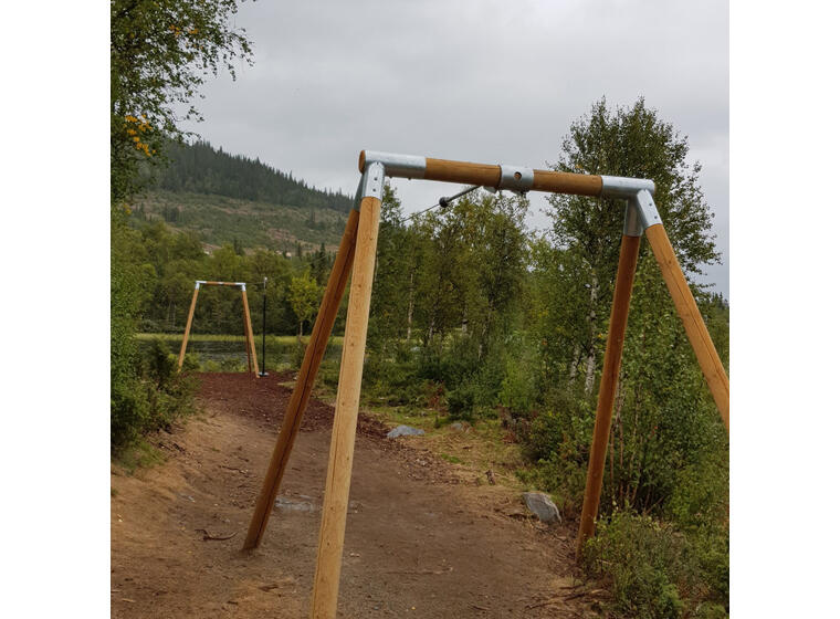 Zipline i rundstokk 20 m 