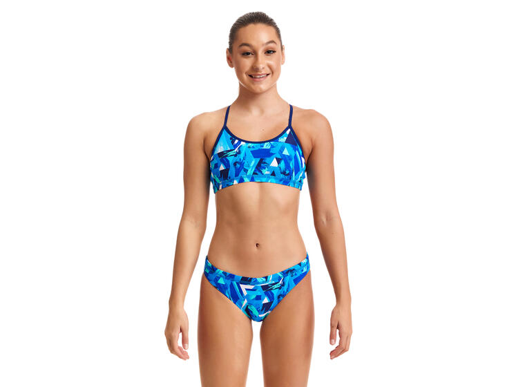 Bashed Blue Bikini jr Funkita | Racerback Two Piece 