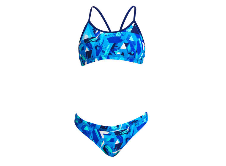 Bashed Blue Bikini jr Funkita | Racerback Two Piece 