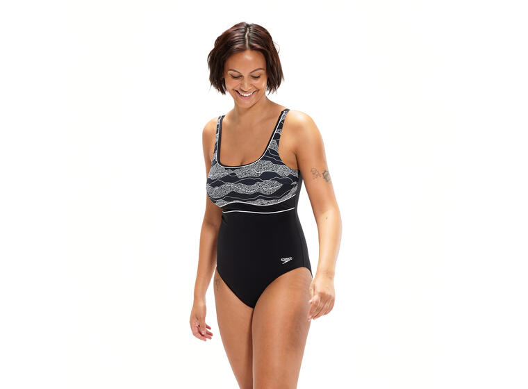 ContourEclipse Badedrakt 36 Speedo | Svart/Hvit | ECO Shape Comprex 