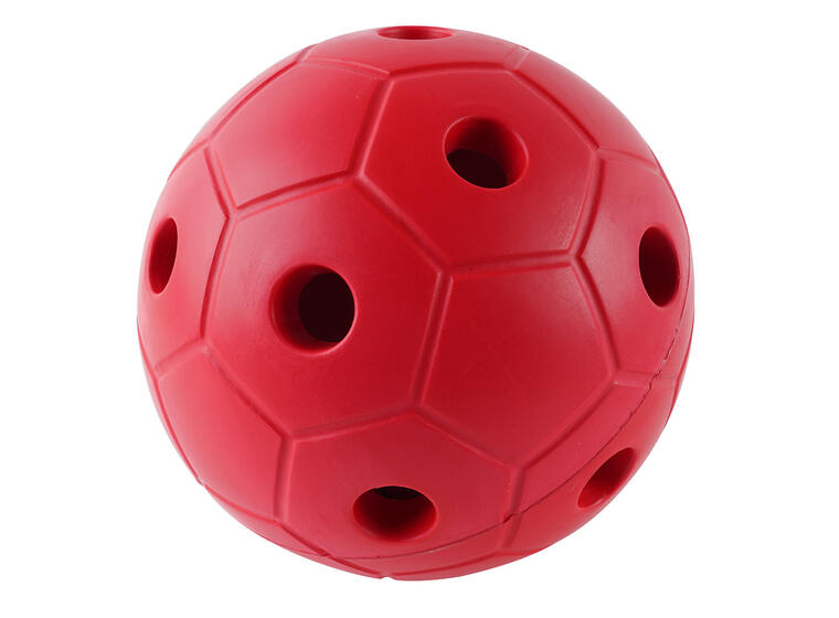 Klokkeball i skum 22 cm rød Ball med bjelle for svaksynte 