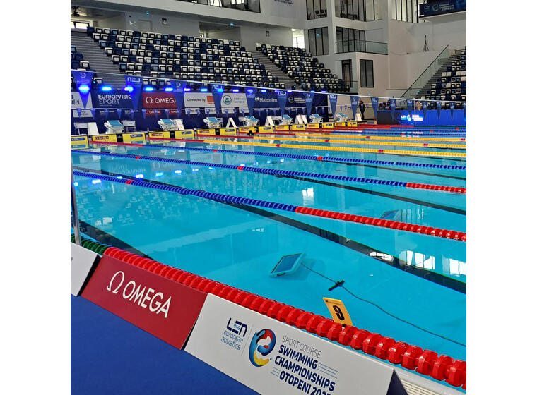 Malmsten Gold PRO Racing Lane 25 m World Aquatics Banetau blå/rød 25 m 
