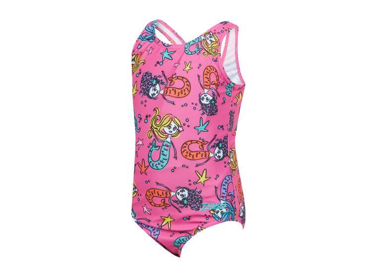 Merry Maiden Scoopback Badedrakt 92cm Zoggs | Rosa/Flerfarget | Ecolast 