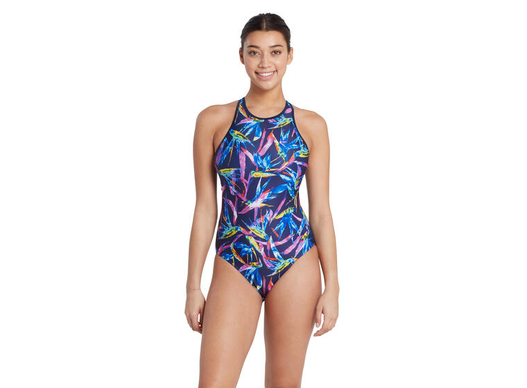 Neon Crystal Crossback Badedrakt EU34 Zoggs | Flerfarget | Ecolast 