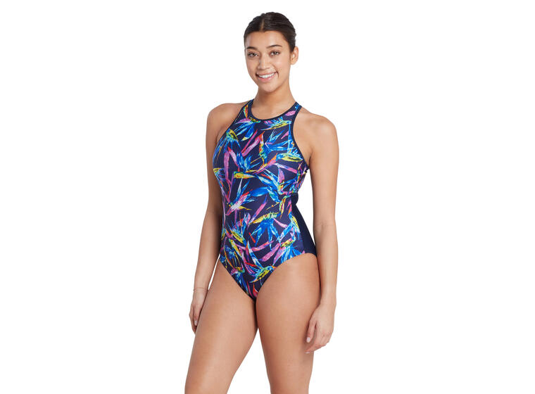 Neon Crystal Crossback Badedrakt EU34 Zoggs | Flerfarget | Ecolast 