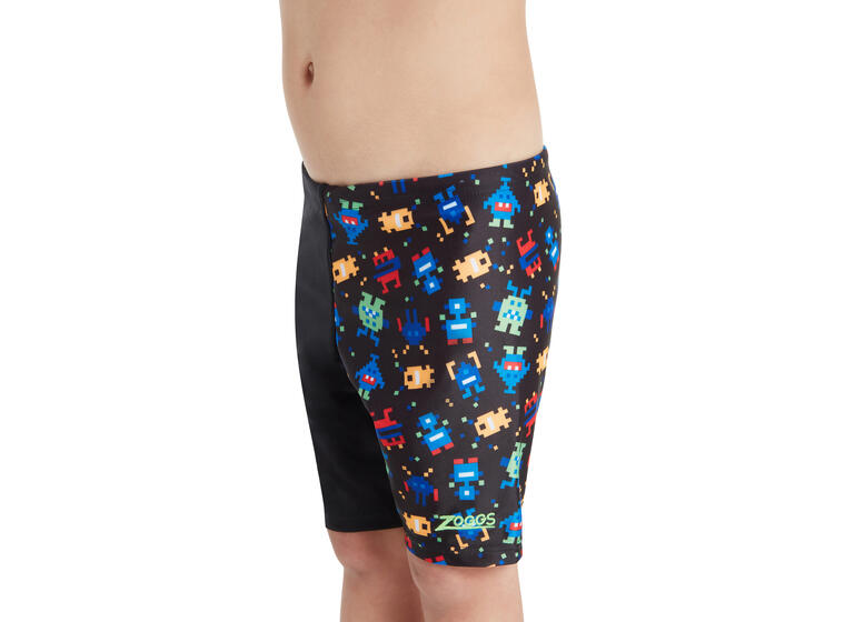 Pixel Monsters Midi Jammer Badebukse 110 Zoggs | Svart/Flerfarget| Ecolast 