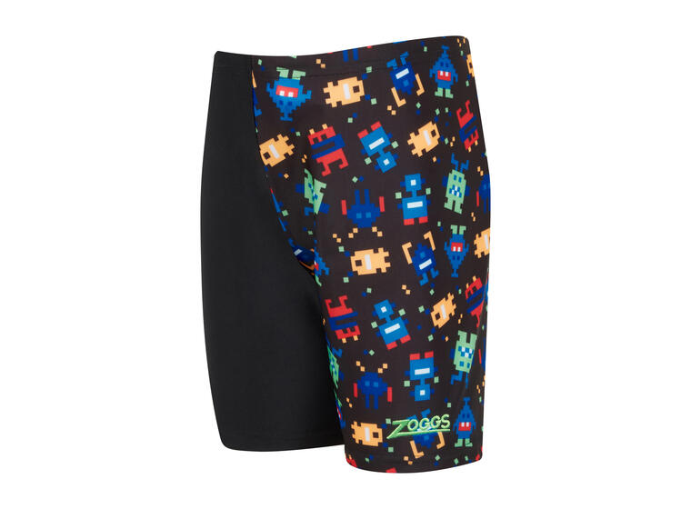 Pixel Monsters Midi Jammer Badebukse 110 Zoggs | Svart/Flerfarget| Ecolast 