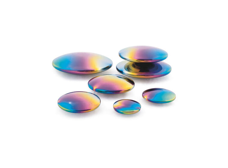 Reflekterende speilsteiner Flerfarget Sett med 7 stk. 