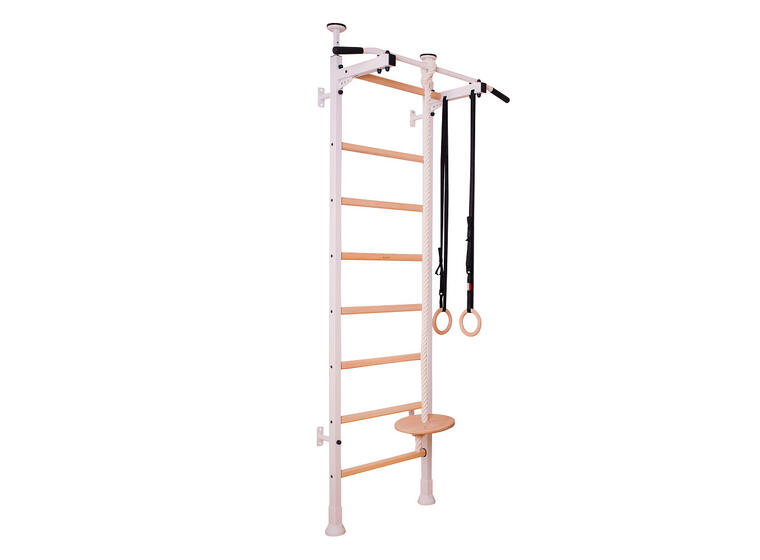Ribbevegg BenchK 412 Hvit Pull-up | turnringer| husketallerken 