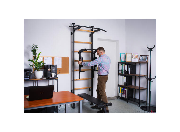 Ribbevegg BenchK 513 Svart Fastmontert pull up | dip bar | benk 