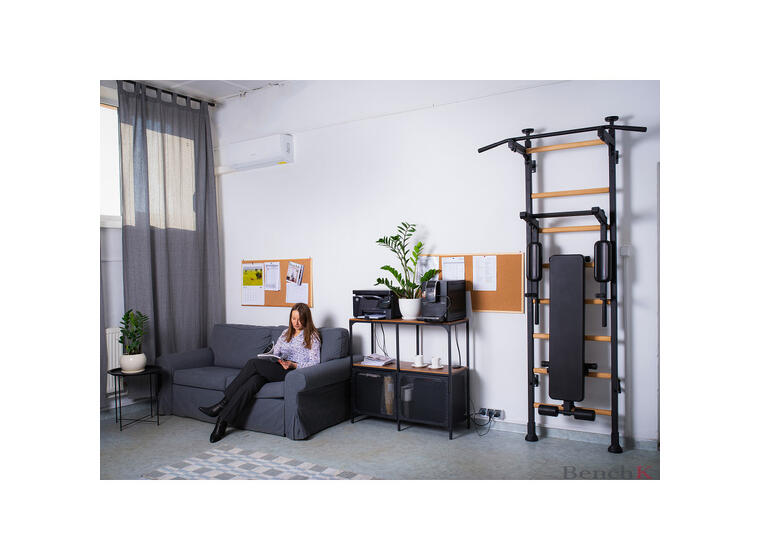 Ribbevegg BenchK 513 Svart Fastmontert pull up | dip bar | benk 