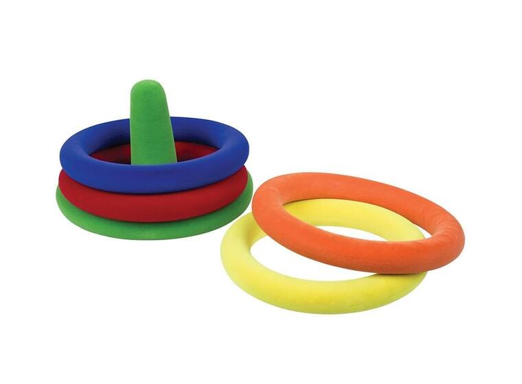 Ringspill i myk naturgummi Fargerikt ringkast - eco friendly 