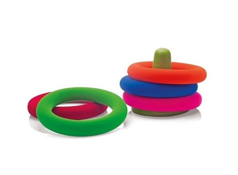 Ringspill i myk naturgummi Fargerikt ringkast - eco friendly 