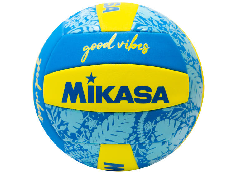 Sandvolleyball Mikasa Good Vibes Blå/Gul | Beachvolley | Trening og lek 