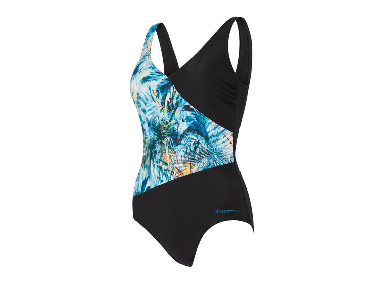 Sea Dreamer Front Crossover Badedrakt 36 Zoggs | Svart/Flerfarget | Ecolast 