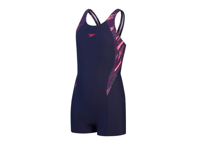 Splice Legsuit Badedrakt jr 116 Speedo | Marine/Rosa | ECO EnduraFlex 