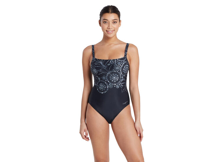 Stellar Adj. Classicback Badedrakt EU38 Zoggs | Svart/Flerfarget | Ecolast+ 