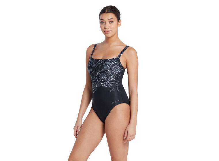 Stellar Adj. Classicback Badedrakt EU38 Zoggs | Svart/Flerfarget | Ecolast+ 