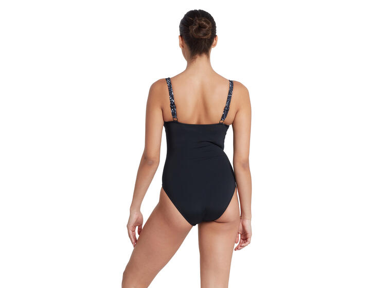 Stellar Adj. Classicback Badedrakt EU38 Zoggs | Svart/Flerfarget | Ecolast+ 