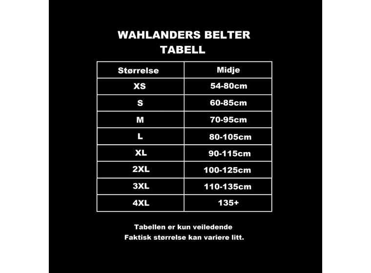 Wahlander styrkeløftbelte IPF str M Vektløfterbelte | Svart 