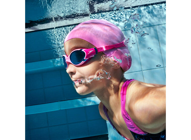 Biofuse 2.0 Junior Svømmebrille Speedo 6-14 år | Blå linse | Rosa 