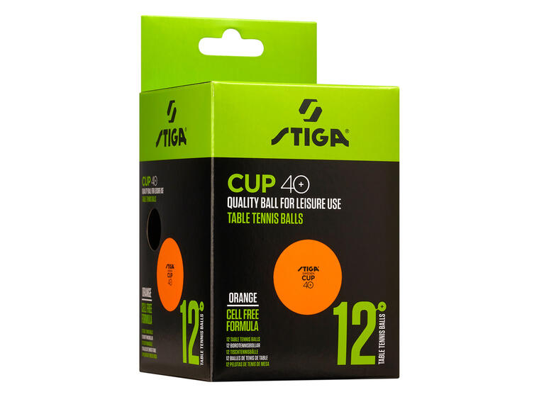 Bordtennisballer Stiga Cup Oransje 12 stk | Trenings- og fritidsball 