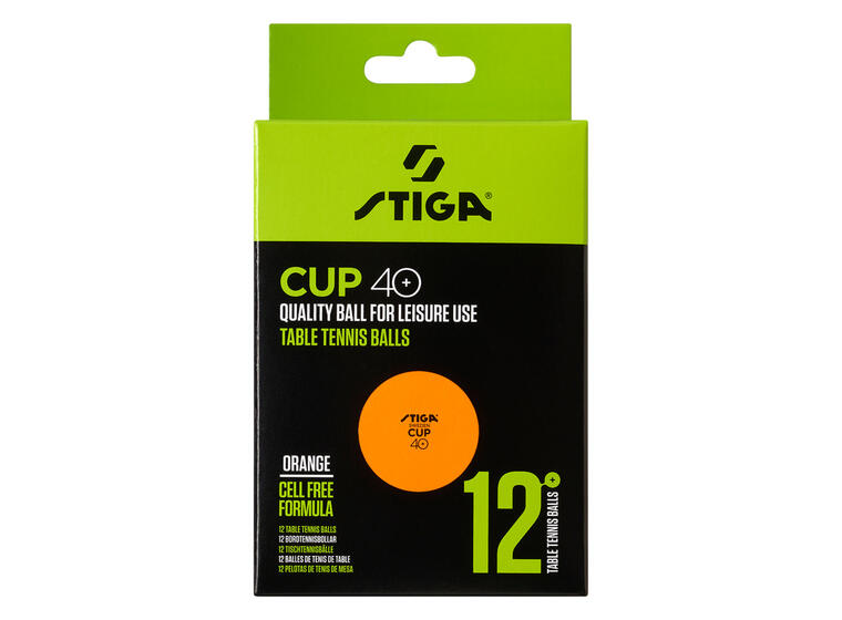 Bordtennisballer Stiga Cup Oransje 12 stk | Trenings- og fritidsball 