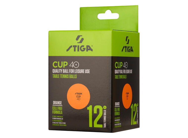 Bordtennisballer Stiga Cup Oransje 12 stk | Trenings- og fritidsball 