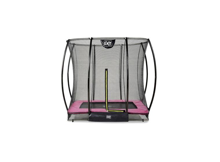 EXIT Silhouette bakketrampoline 153 x 214 cm | Rosa | Sikkerhetsnett 