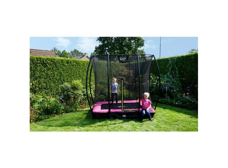 EXIT Silhouette bakketrampoline 153 x 214 cm | Rosa | Sikkerhetsnett 