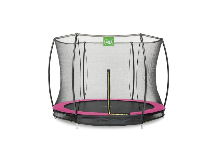 EXIT Silhouette bakketrampoline 244 cm | Rosa | Inkl. sikkerhetsnett 