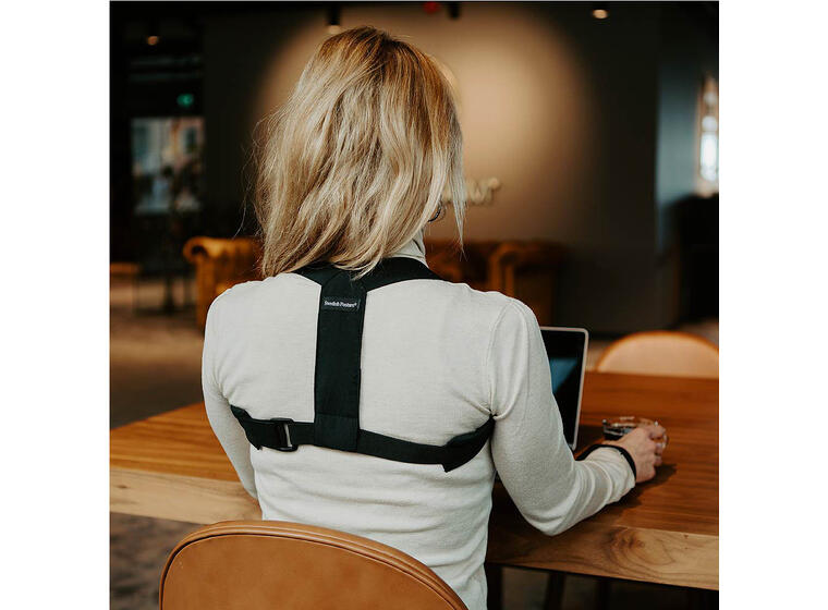 Holdningsvest Posture Flexi S-M Svart holdningsstøtte | Bedre holdning 