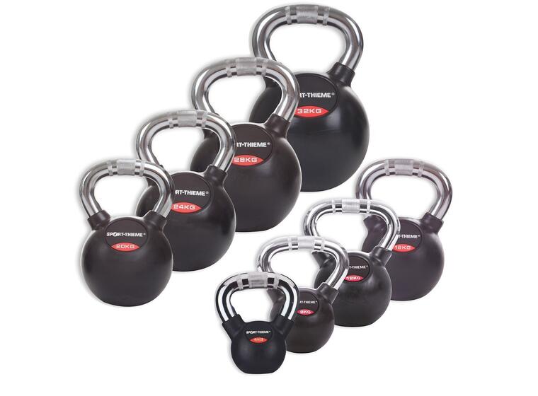 Kettlebells Gummiert Riflet Grep 8 stk | 4 til 32 kg 