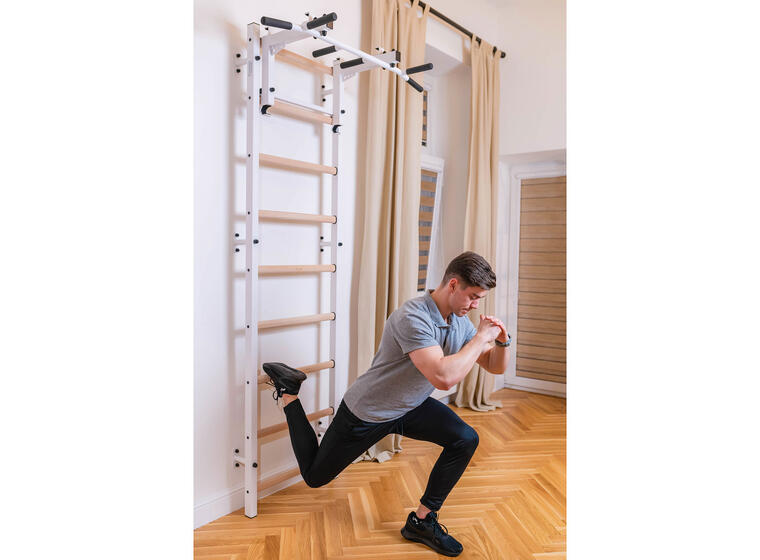 Ribbevegg BenchK 711W Hvit Juster- og vendbar pull-up stativ 
