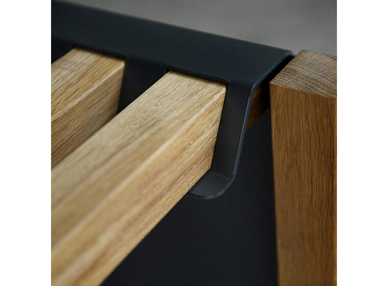 Sittebenk Stål & Eik | Hvilebenk 1510 mm | 445 mm | 490 mm 