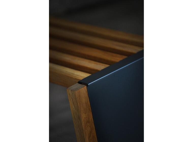 Sittebenk Stål & Eik | Hvilebenk 1510 mm | 445 mm | 490 mm 