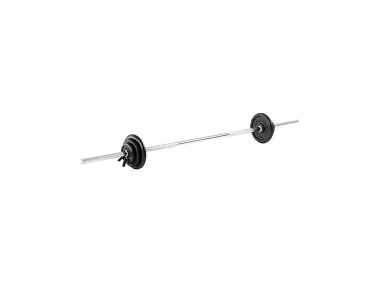 Vektsett Støpejern 75 kg Vektstang 180 cm, vektskiver og låser 