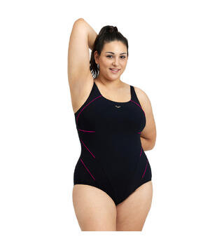 W Jewel Plus Badedrakt Arena | Svart/Rosa | SensitiveFit
