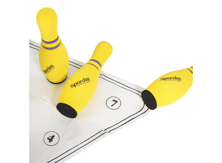 Bowlingsett Spordas i skum 38 cm bowlingkjegler og bowlingkule 