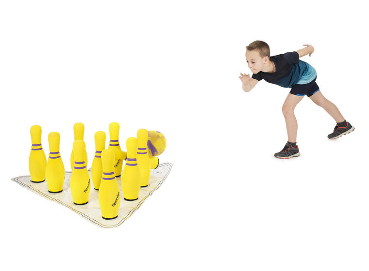 Bowlingsett Spordas i skum 38 cm bowlingkjegler og bowlingkule 