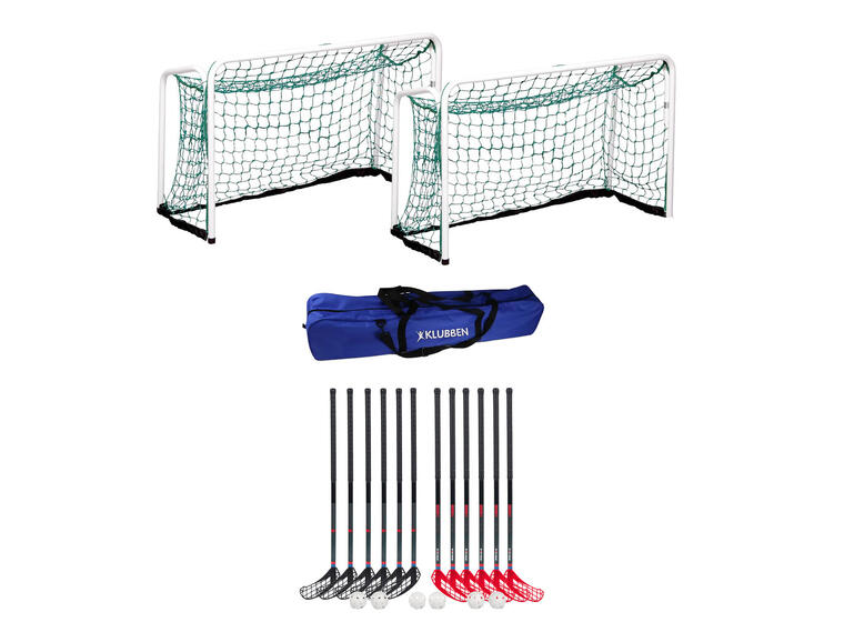 Innebandysett Rush 95 cm med mål 12 køller | 6 balller | 2 mål | 1 bag 
