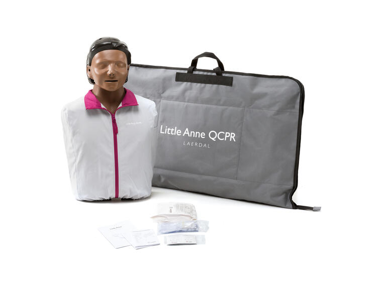 Livredningsdukke Lille Anne QCPR Dark HLR dukke 