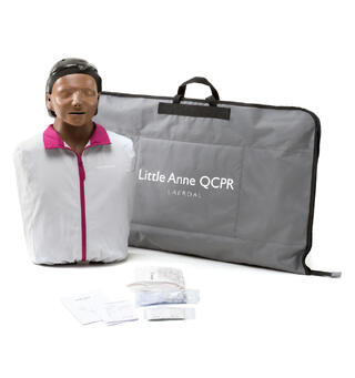 Livredningsdukke Lille Anne QCPR Dark HLR dukke