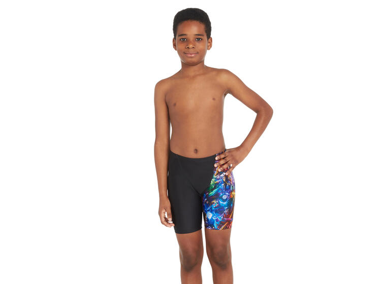 Reflection Volt Jammer Badebukse 116cm Zoggs | Svart/Flerfarget | Ecolast 